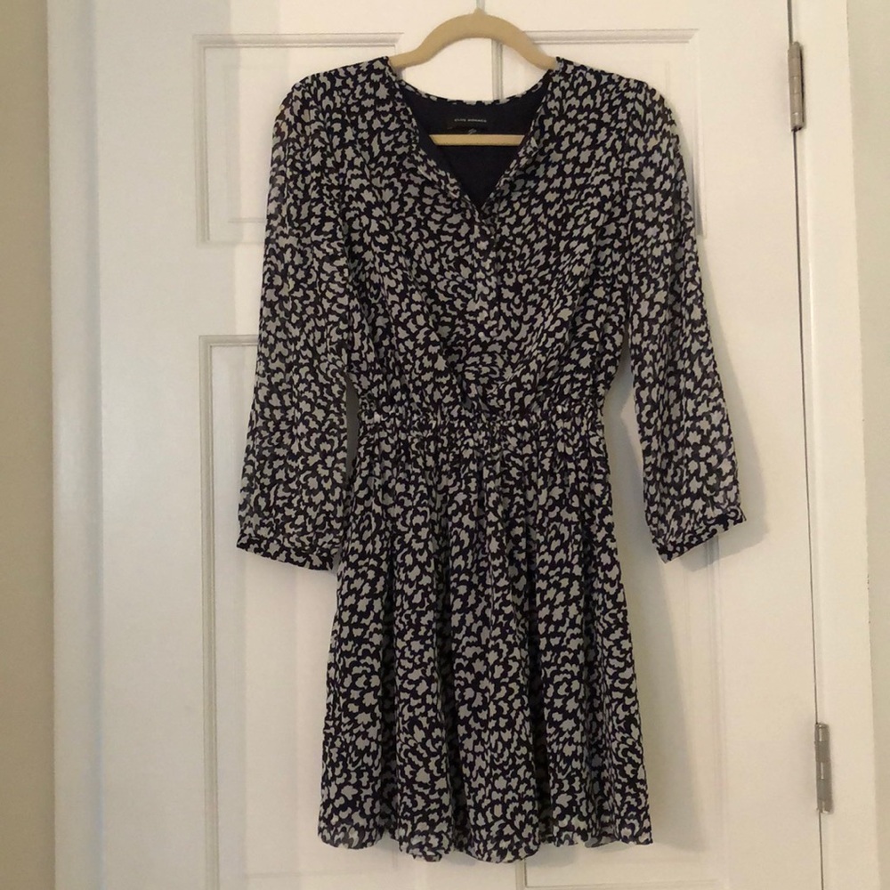 Navy/white print, Club Monaco “Bishhuppe” dress